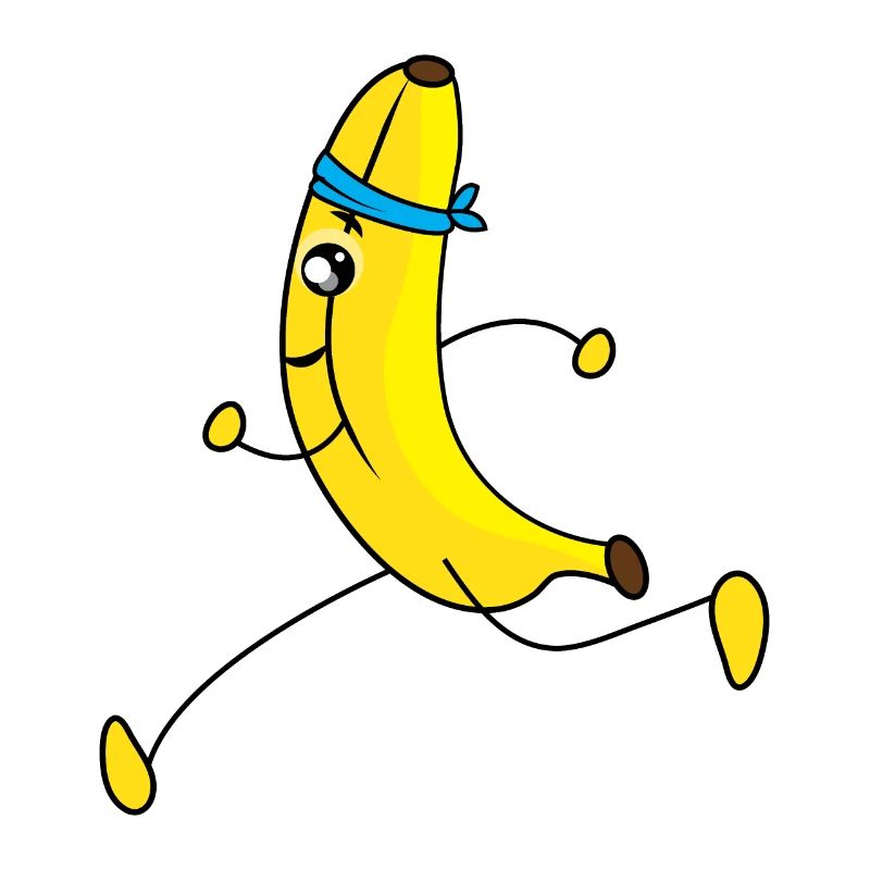 Banana Running Cartoon