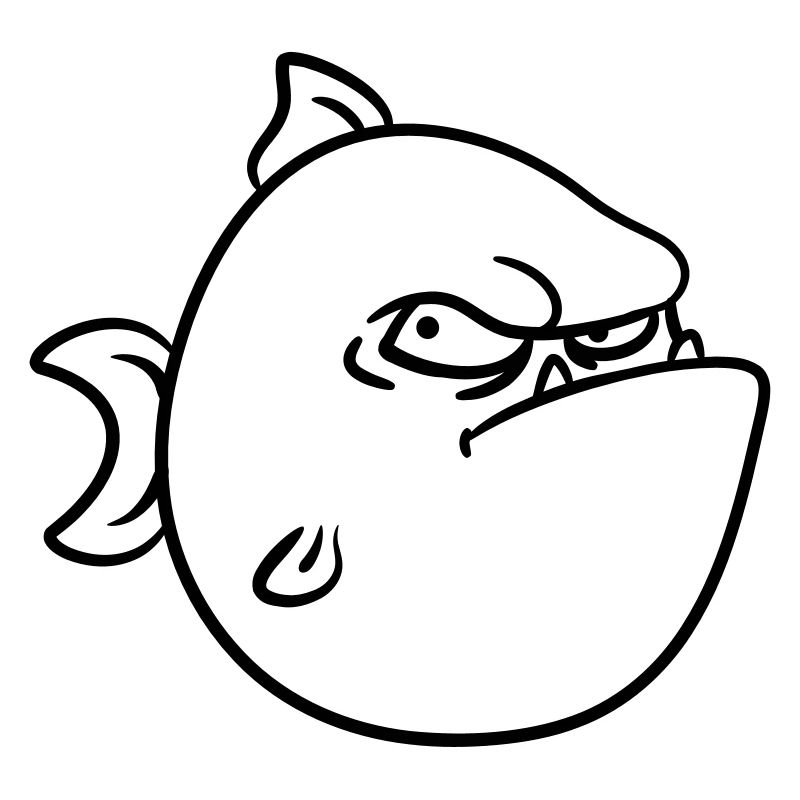 Böser Grimmiger Fisch