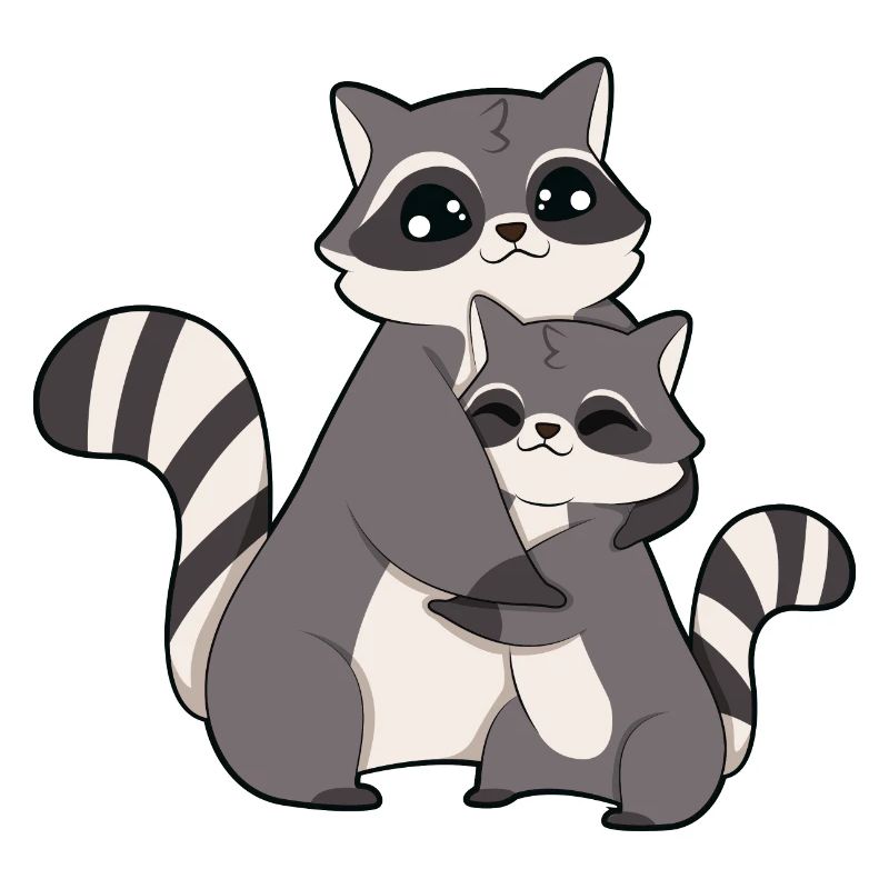 Waschbär Umarmen