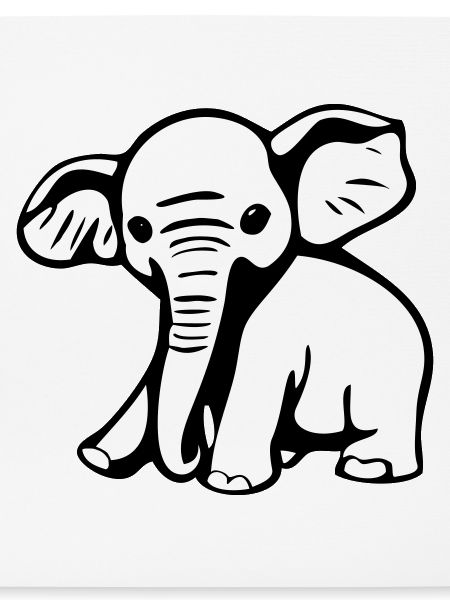 Baby-Elefant im Comic-Stiel