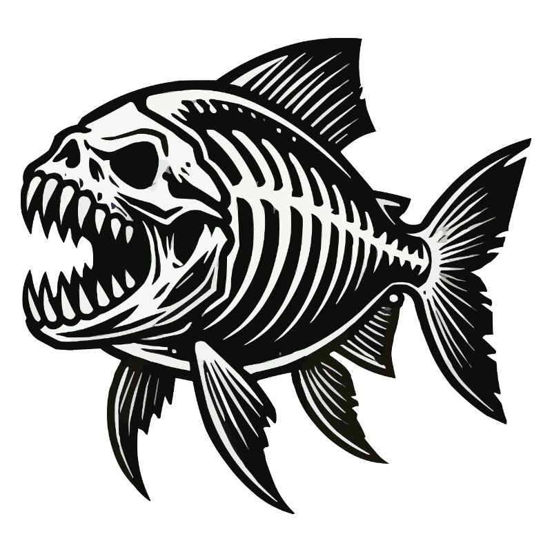 skelett piranha