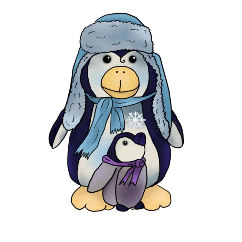 Pinguin mit Kind