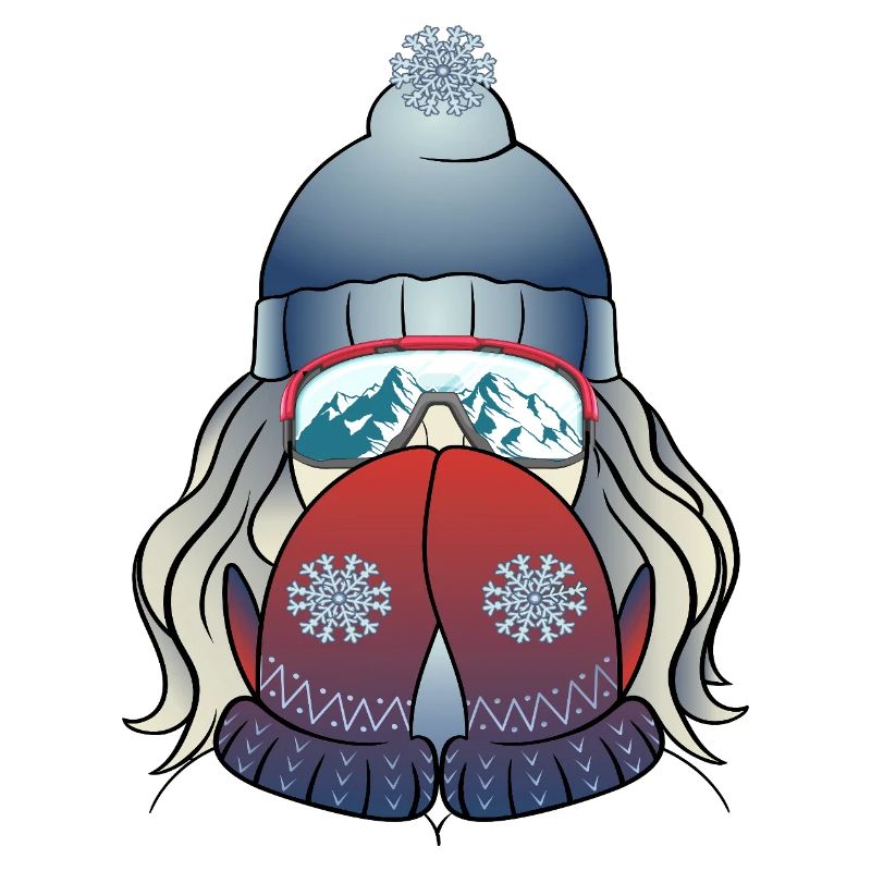    	 Wintermädchen mit Schneeflocke