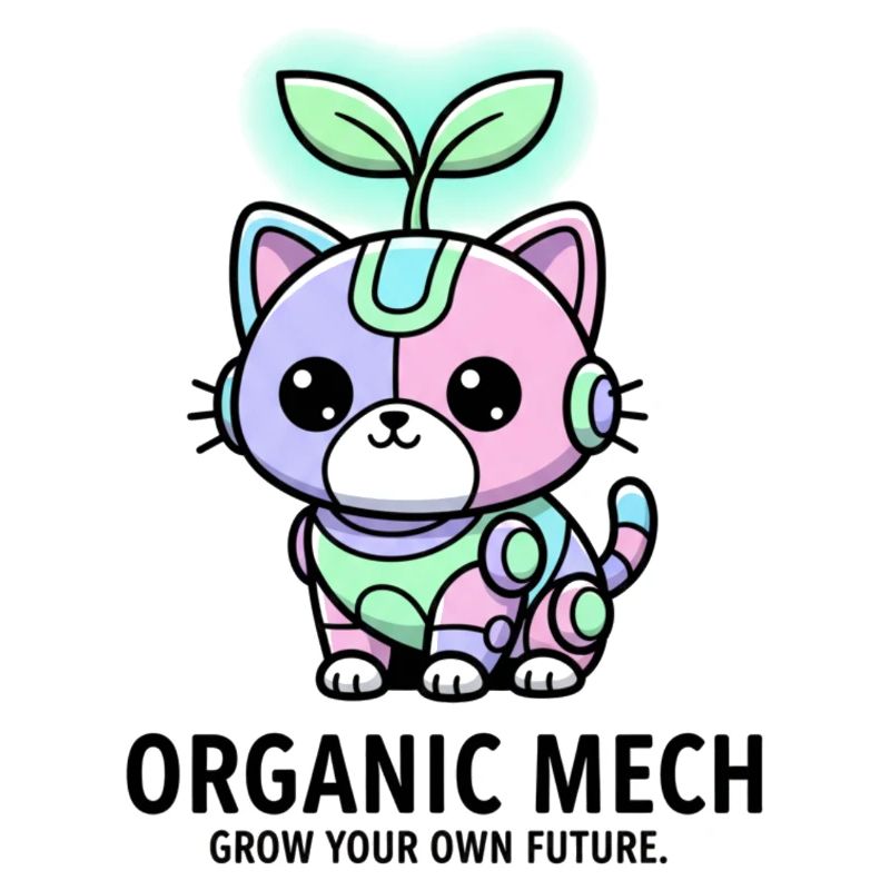 Kawaii Biopunk Roboter Kätzchen-Sprossen-Kunst