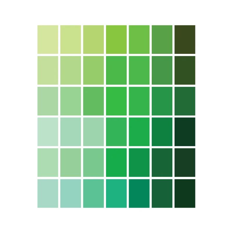Trendige grüne Farbpalette