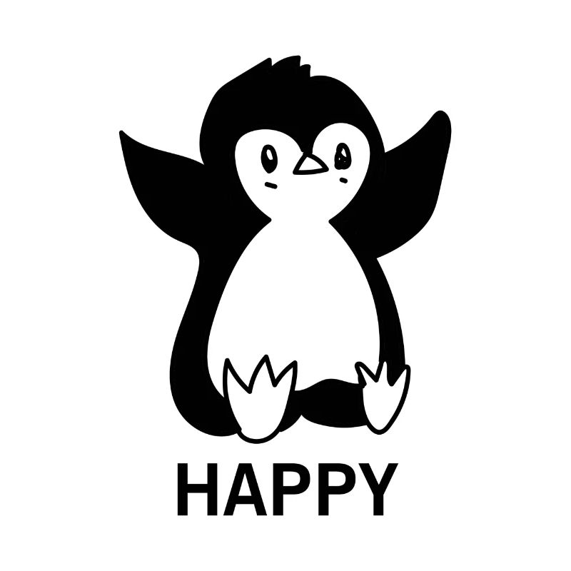 Happy Pinguin Motiv
