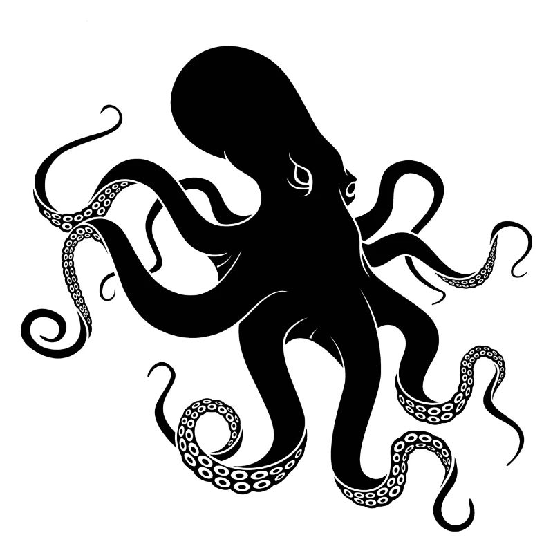 Schwarzer Oktopus