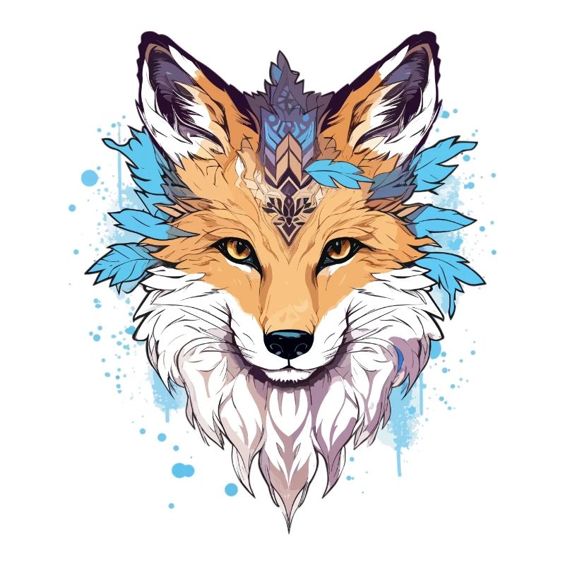 Fuchs mit Federn Boho