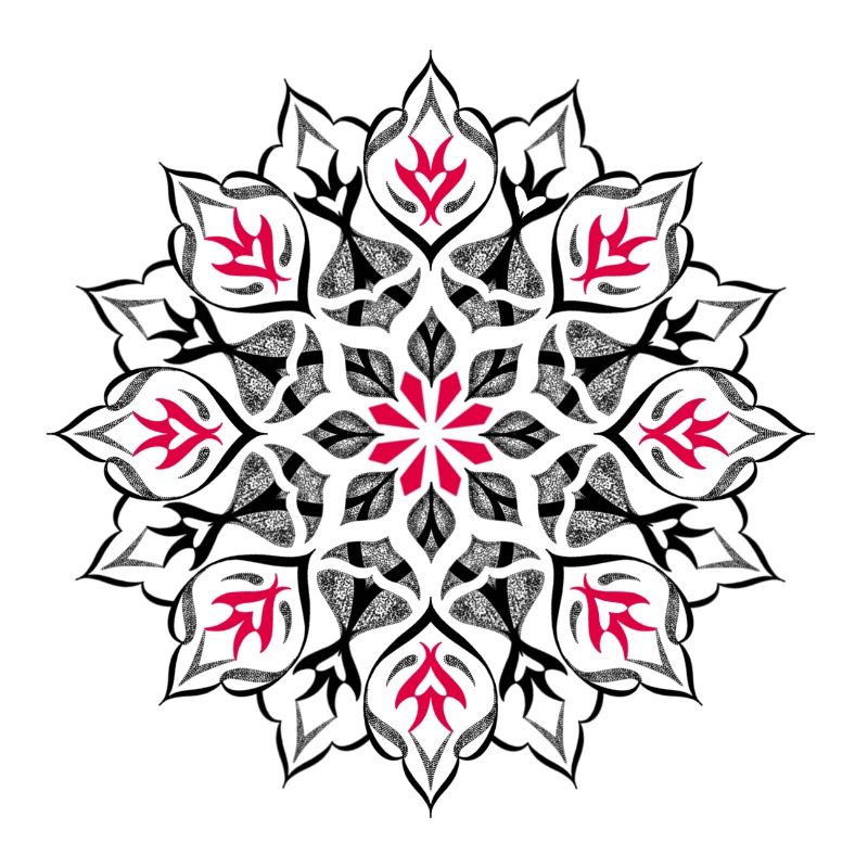 Dessin mandala dotwork