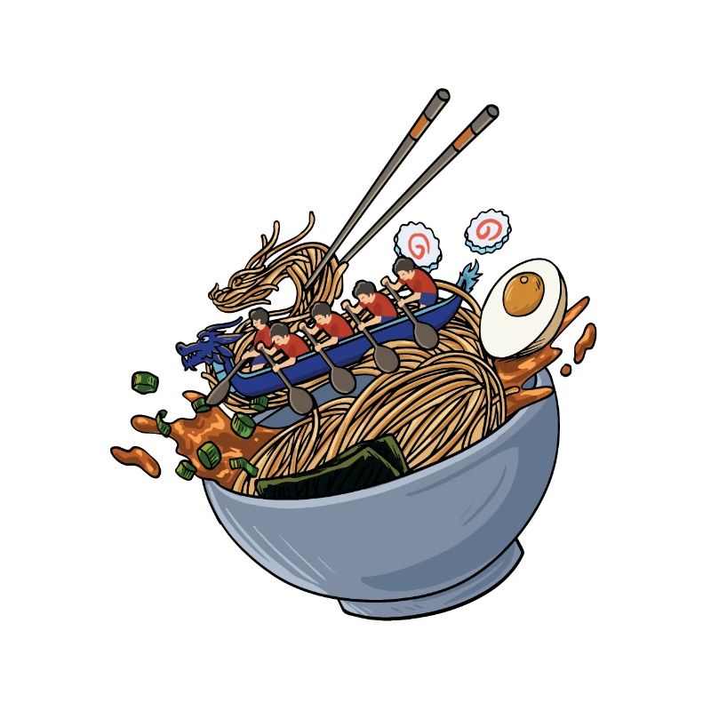 Ramen- und Drachenboot