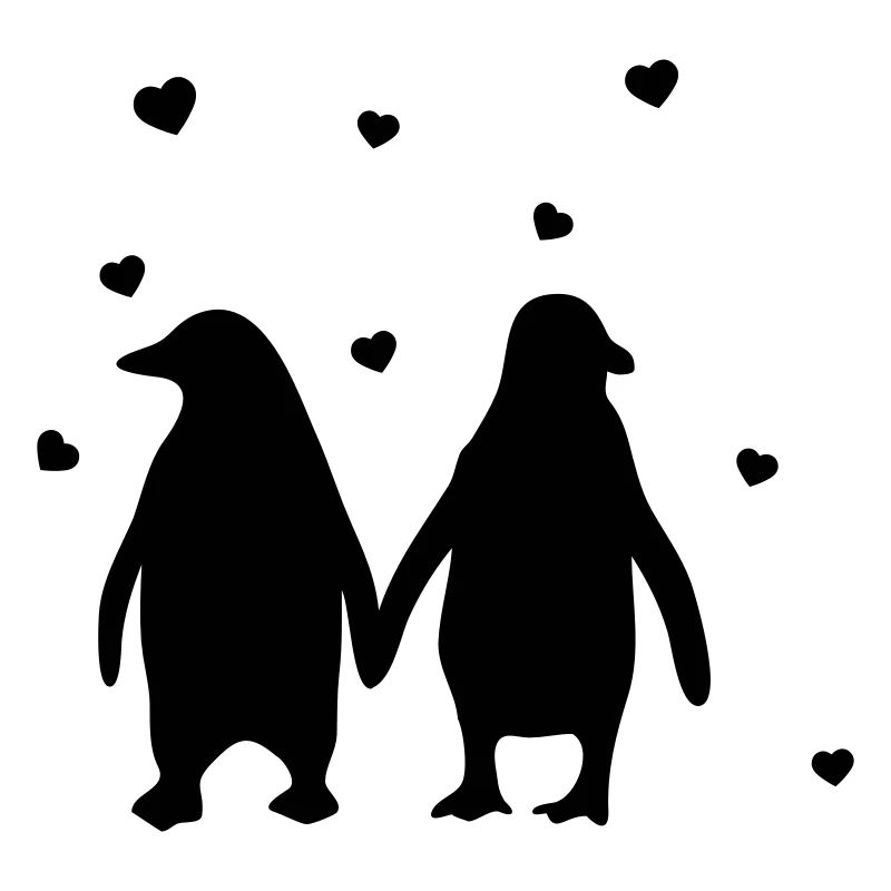 Verliebtes Pinguin Paar