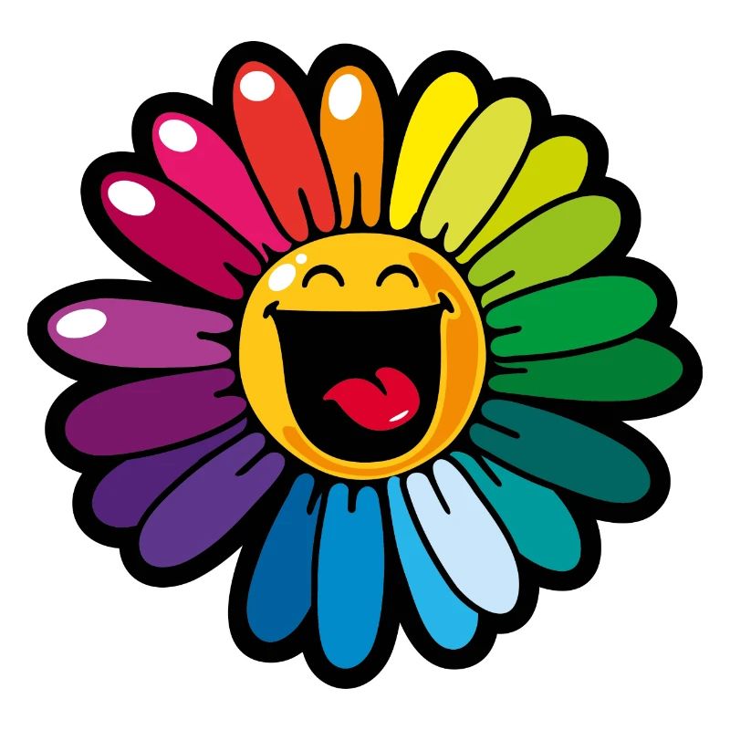Smiley Colourful Daisy