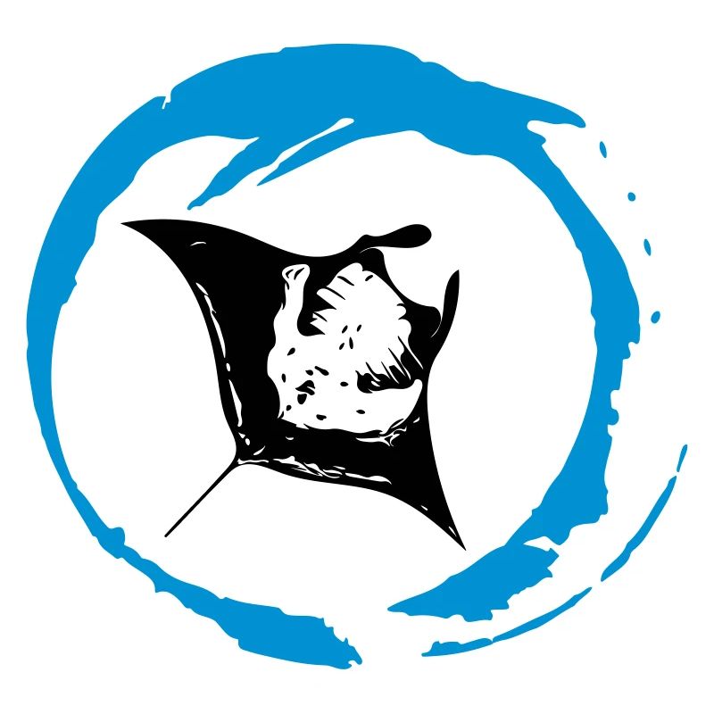 Manta in the bubble circle