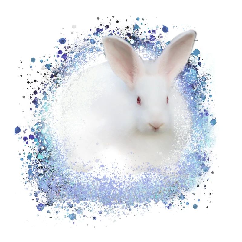 white rabbit,rabbit,graffiti,blue