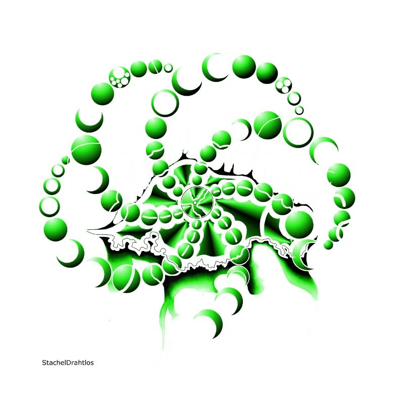 Psychedelisches Auge grün