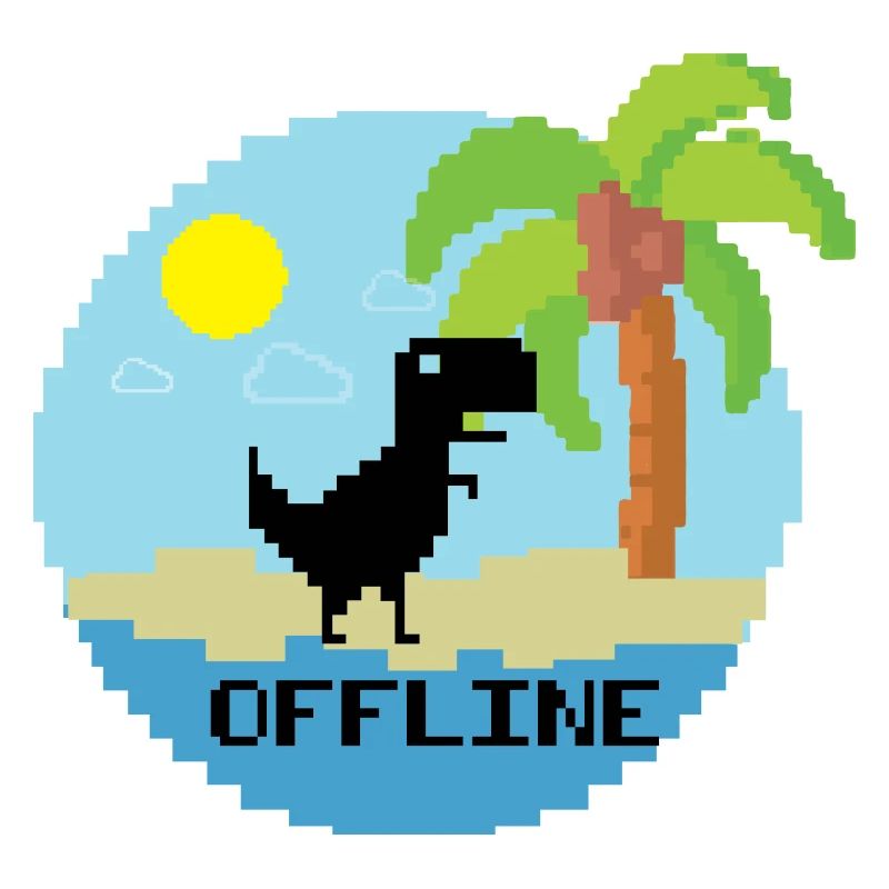 Lustiger Offline-Dinosaurier-Urlaub