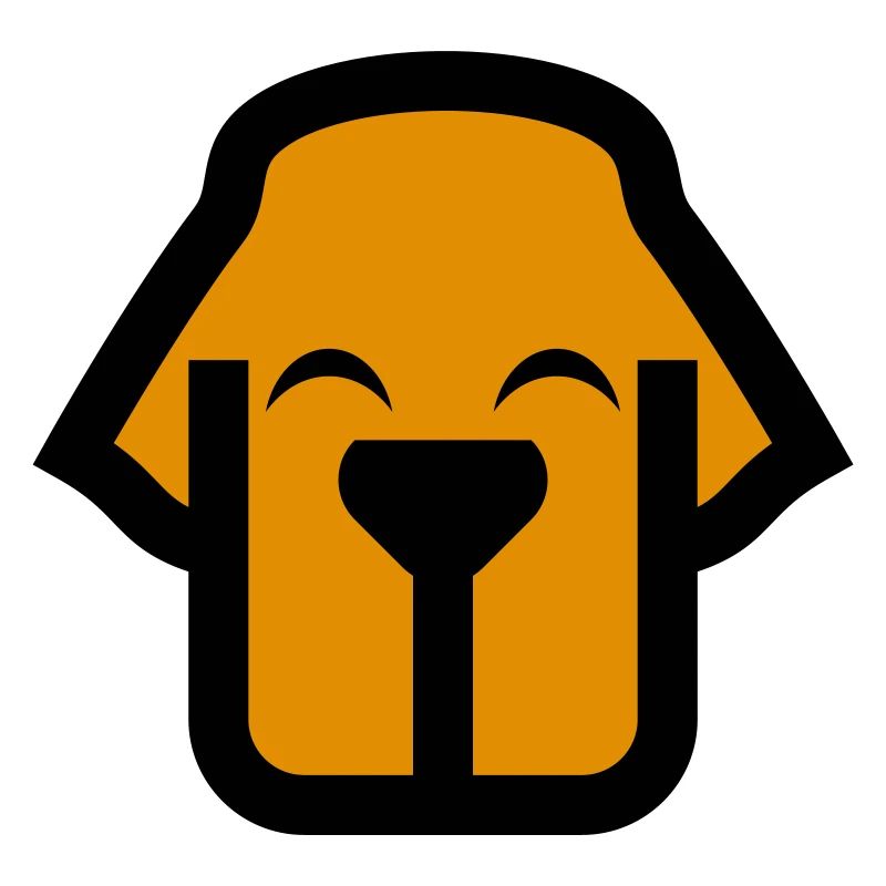 Hundegesicht Comic Logo
