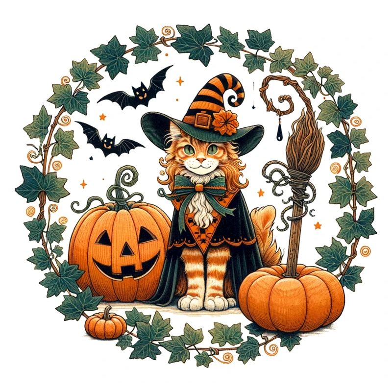 Halloween Ingwer Katze