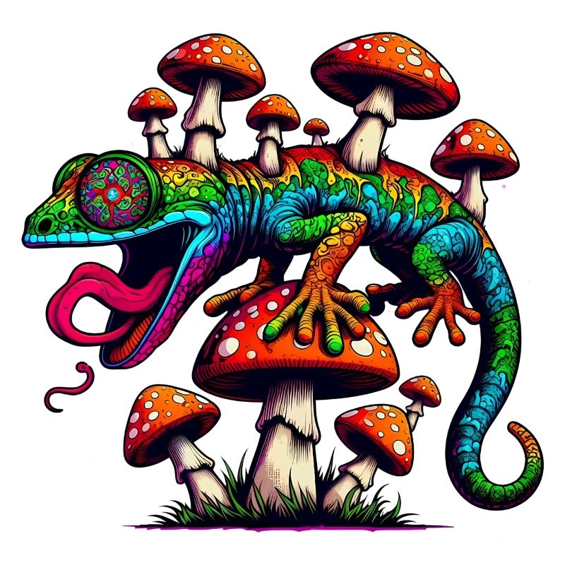 Psychedelic Magic Gecko