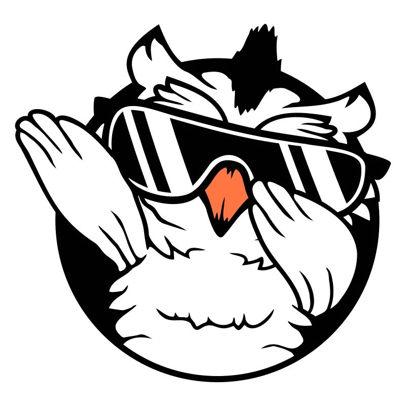 Eule Dabbing Dab Dance Pose Geste Sonnenbrille süß