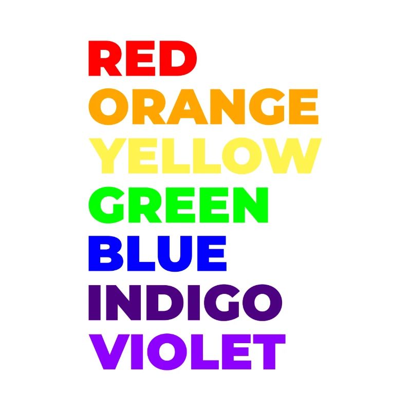 Rainbow colours
