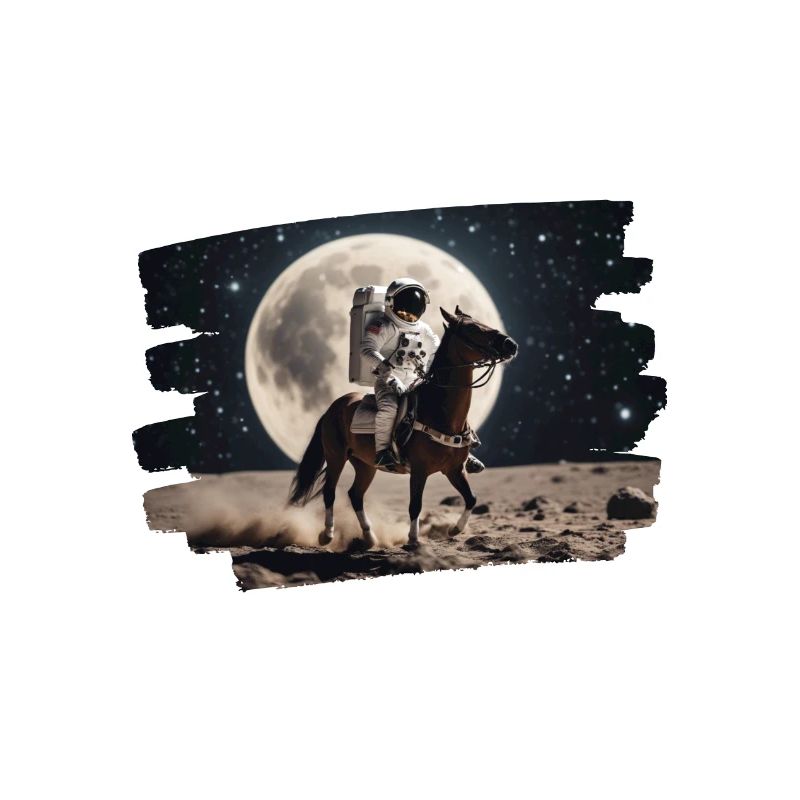 Astronaute à cheval dans l’espace