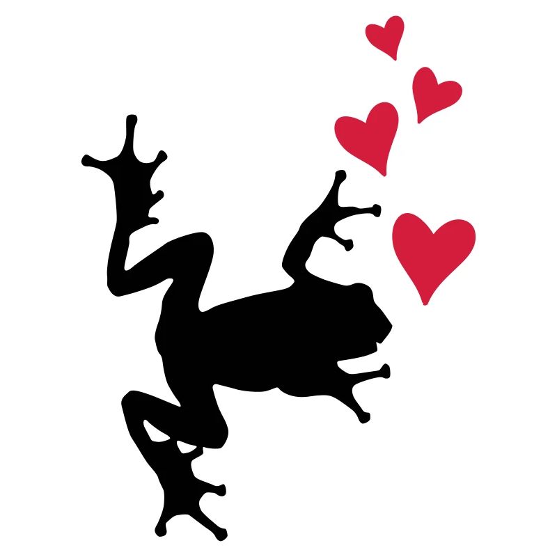 frosch silhouette herz