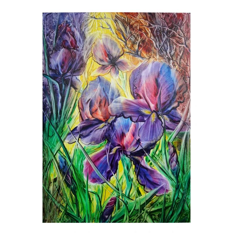 Irises - Encaustic
