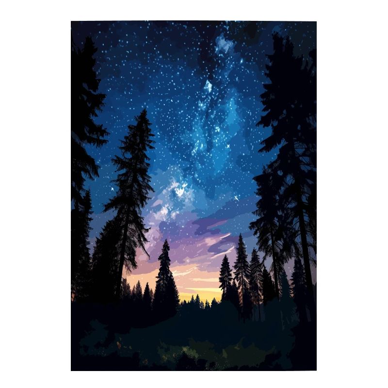 Nachthimmel Wald