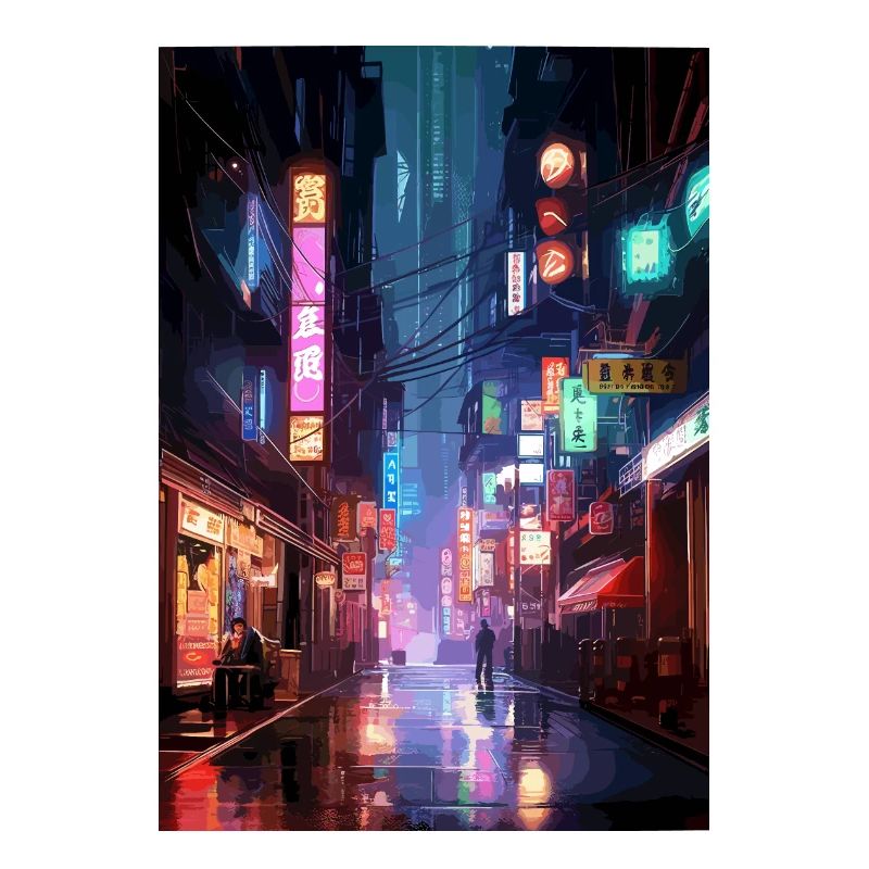 Straße Neon Stadt