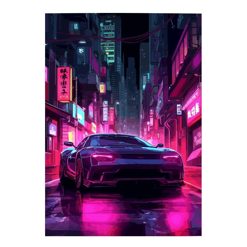 Auto Neon Stadt