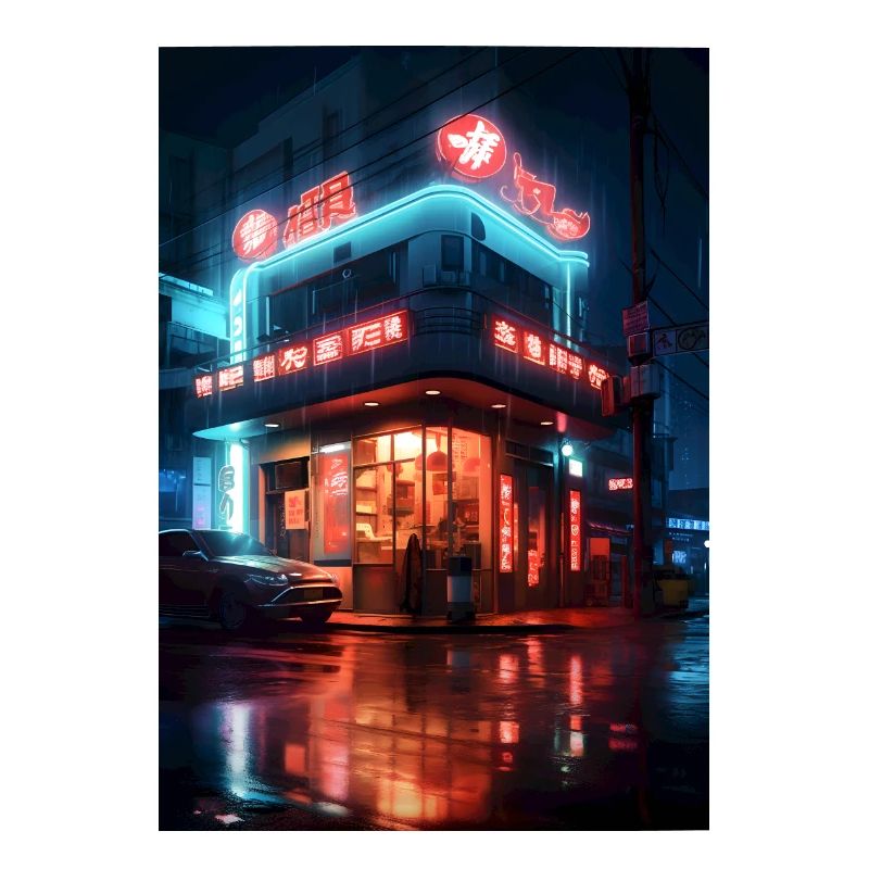 Straße Neon Stadt