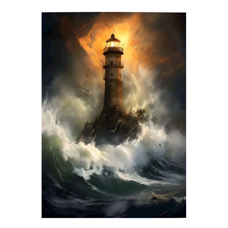 Leuchtturm Sturm Nacht