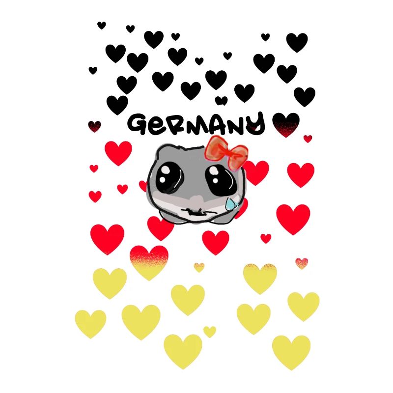 deutschland,herzen,illustration,sad hamster