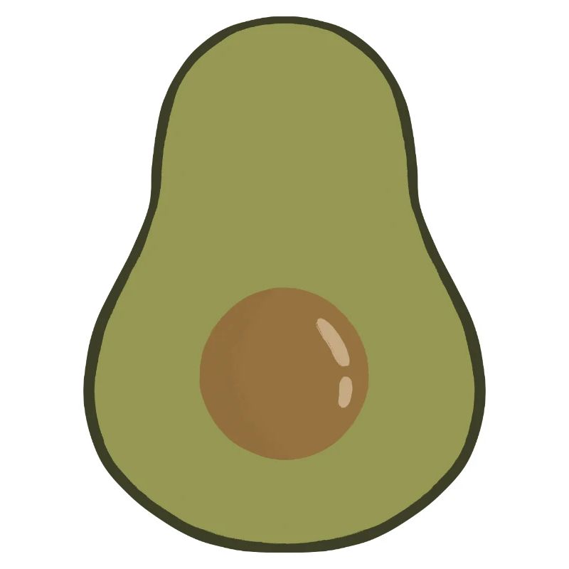 Lebendige Avocadofrucht-Illustration