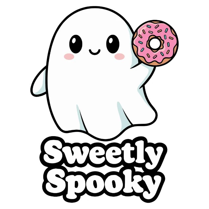 Süß Spukgeist mit Donut