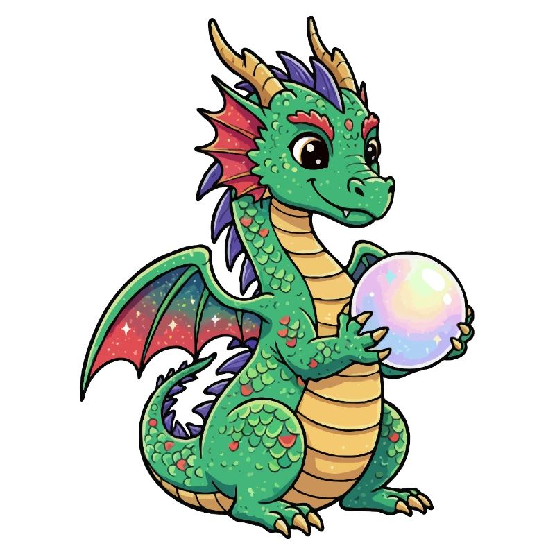 Kleiner Drache mit Ball