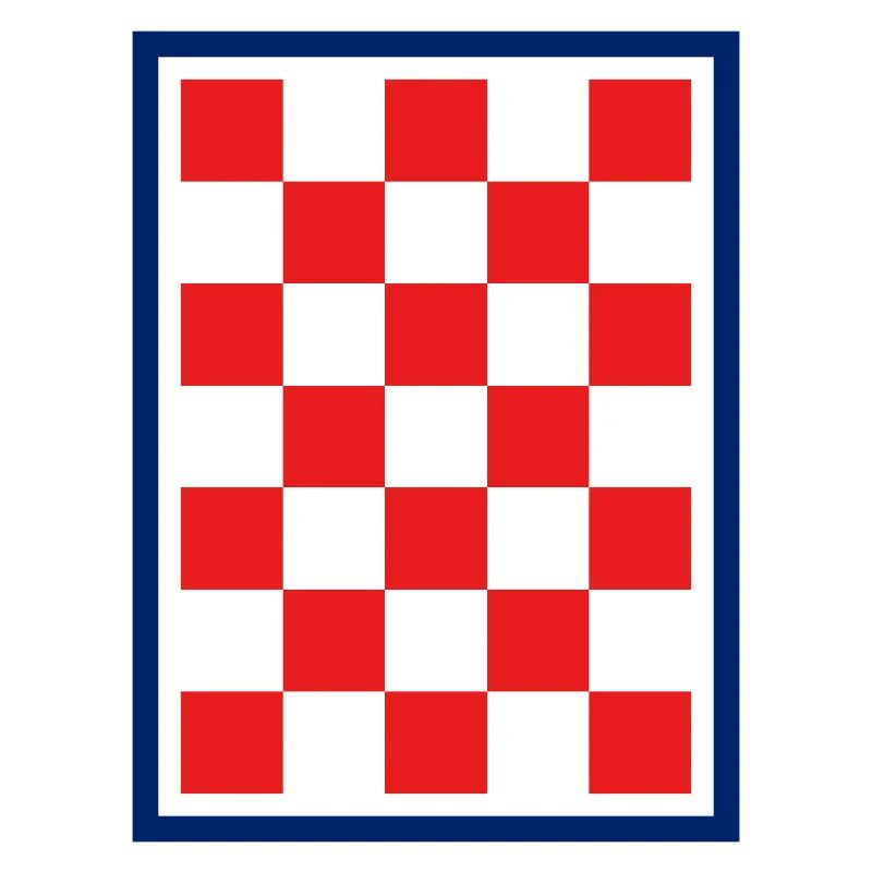 Kroatische Schachbrett-Blaue Grenze