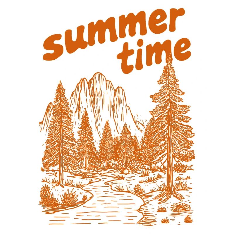 Summertime Nature Silhouette