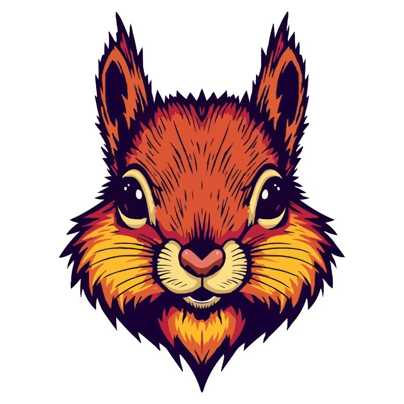 Leuchtend herbstliches Eichhörnchen 