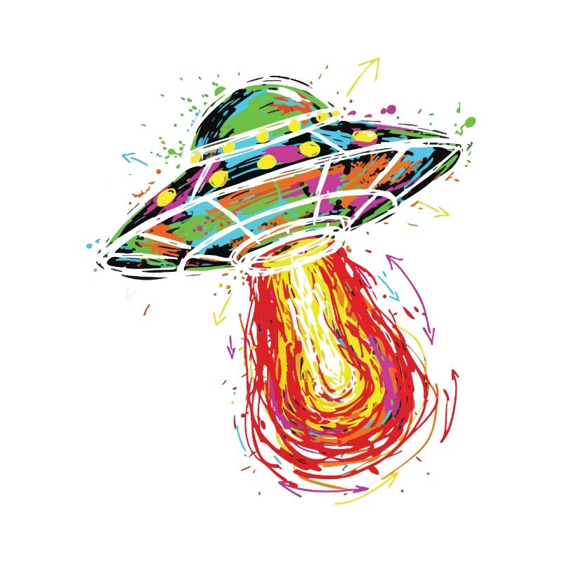 UFO-Weltraum-Kritzel Kritzel-Farbe