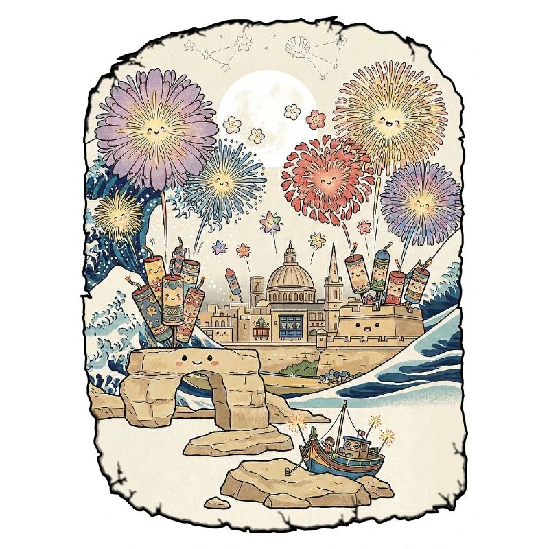 Malta Pyro Feuerwerk Kawaii