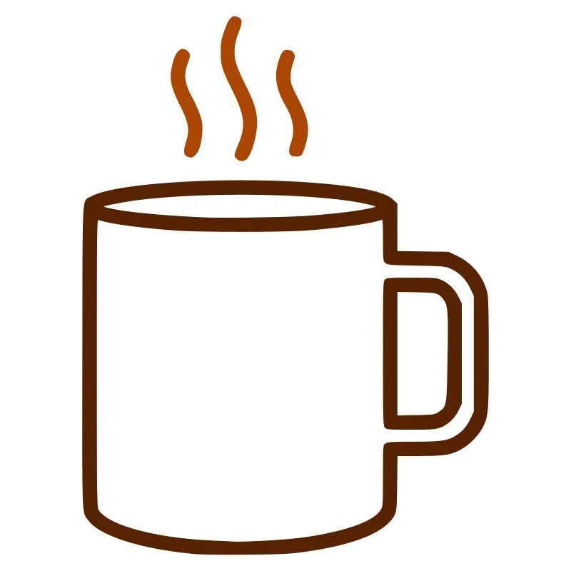 Kaffeetasse Dampf Outline