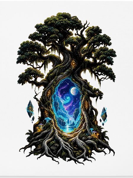 Weltenbaum Portal Nacht