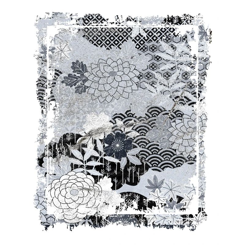 Japanisches Blumenmuster Chrysanthemenkirsche