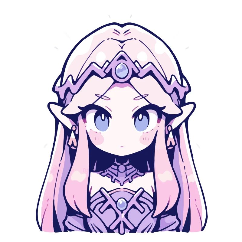 Princesse Chibi mignonne - Conception de conte de fées mignon