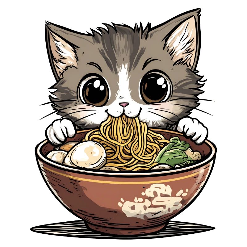 Süßes Ramen-Kätzchen