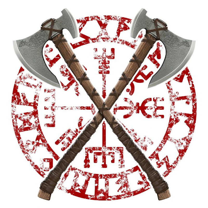 Wikinger Äxte (rot)