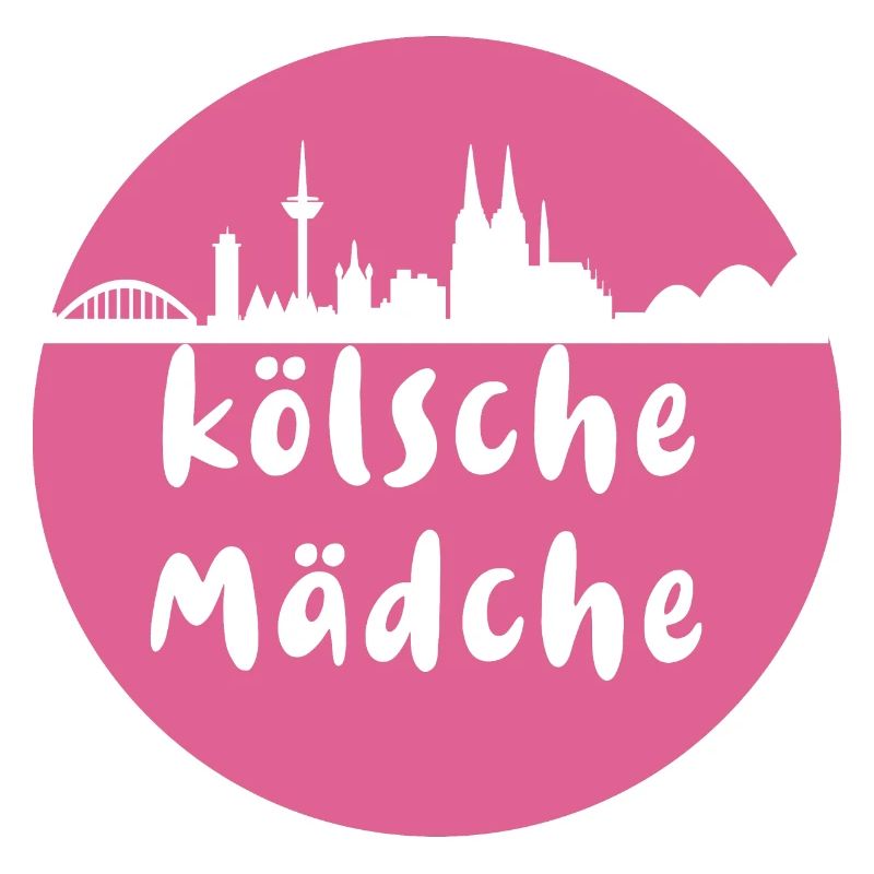 Köln, skyline,scherenschnitt,pink,kölsche mädche