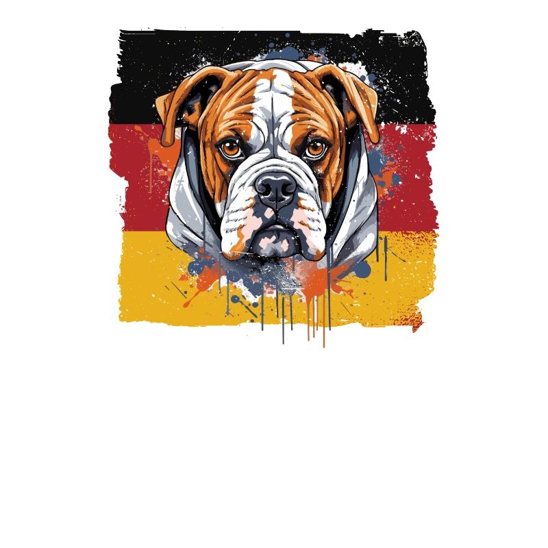 Boxer-Hunderasse Boxer-Hunde Deutsche-Flagge